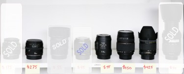 Lenses for Sale Nov 20, 2013
